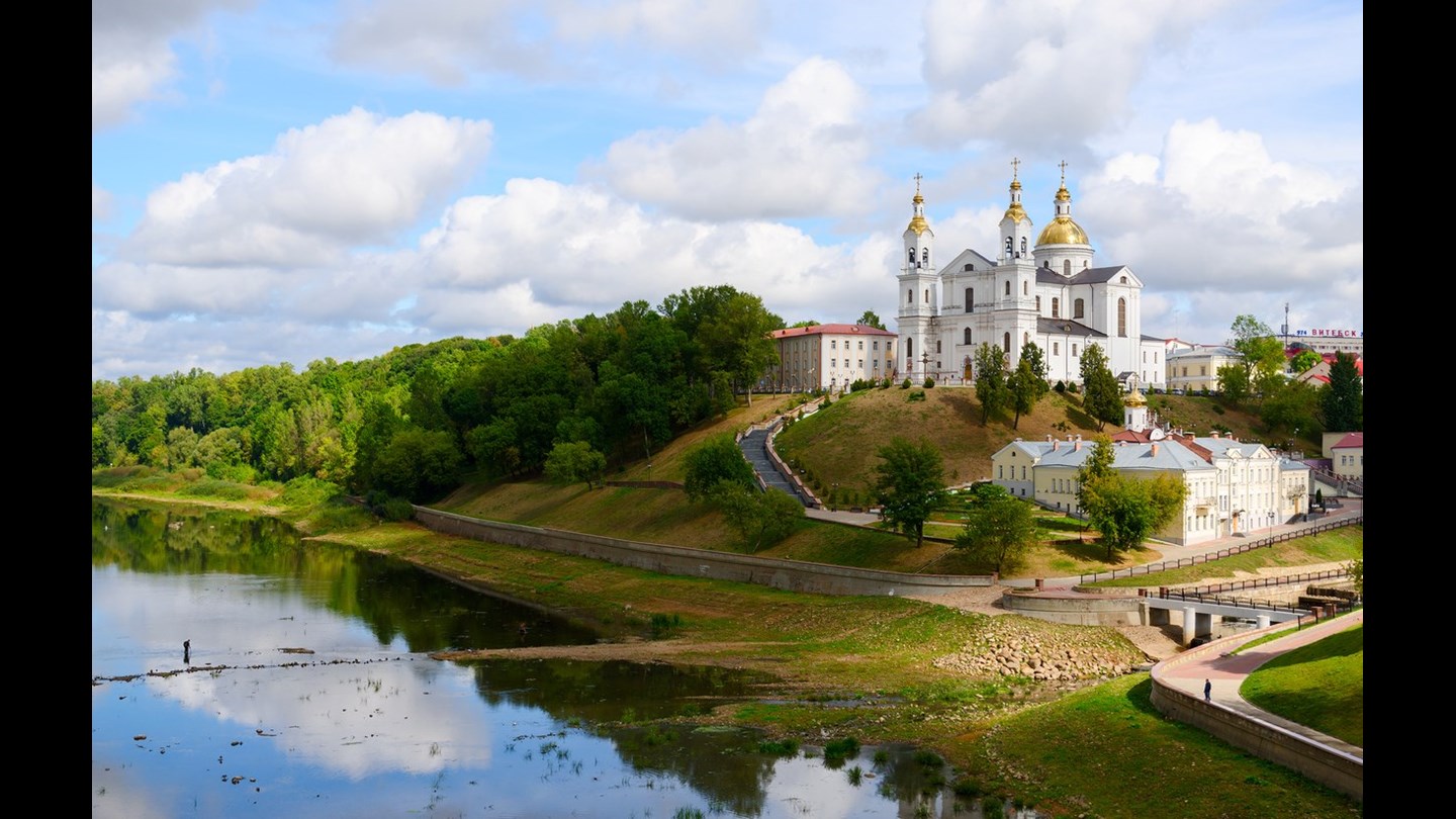 Building in Belarus by Lake